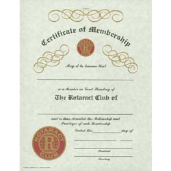 Rotary Rotaract Certificates