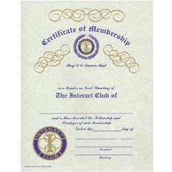 Rotary Interact Certificates