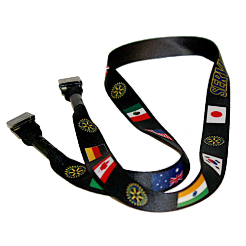 Rotary flag lanyard Rotary Club Supplies Russell Hampton Company