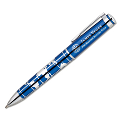 Rotary World Map Twist Action Ballpoint Pen - 1 Side