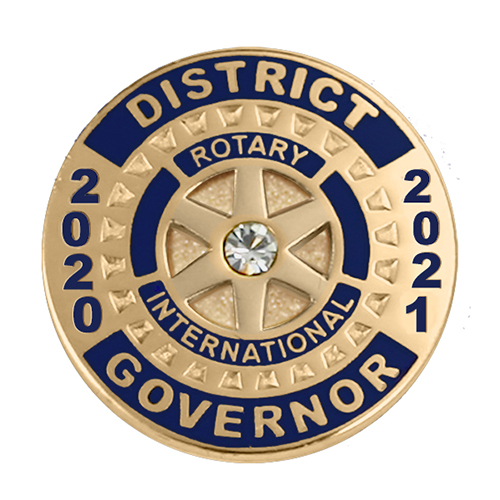 Rotary District Governor Pin with Years