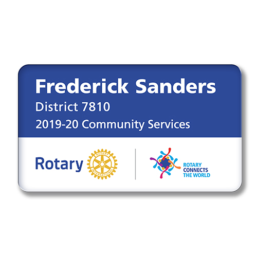 Rotary Theme Badges RUSSELLHAMPTON CO. Rotary Club Supplies Since 1920