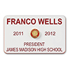 Rotaract 4-Line Custom Plastic Name Badge