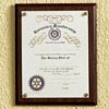 Rotary Walnut Finish Certificate Presentation Plaque