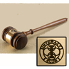 Rotary INTERACT American Walnut Gavel & Engraving Band