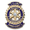 Club President Lapel Pin with Synthetic Diamond
