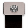 Rotary Silver Magnetic Pin Display w/Navy and Black Display Ribbons