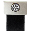 Rotary Foldover Silver Plastic with Black Display Ribbon