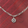 Rotary Necktie Chain & Charm - Silver Finish