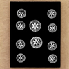 Rotary Set of Silver Color with Black Enamel Blazer Buttons