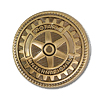Rotary Front Blazer Button w/Antique Gold Finish