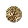 Rotary Sleeve Blazer Button w/ Antique Gold Finish