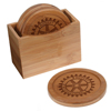 Rotary Bamboo Coasters - Set of 4