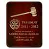 Rotary High-Gloss Rosewood Plaque