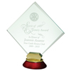 Rotary Diamond Acrylic Award on Rosewood & Gold