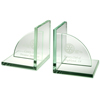 Rotary Unique Jade Glass Bookends
