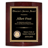 Rotary Rosewood Eclipse Plaque with Black Brass Plate Award