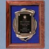 Rotary Walnut Plaque w/Antique Brass Metal Casting