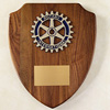 Rotary Solid Walnut Past Officer Award Plaque