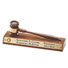 Rotary Solid American Walnut Gavel & Stand