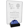 Rotary Rectangle Lucite Award with Glass 