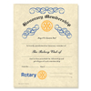 Rotary Certificate of Honorary Membership