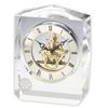 Rotary Crystal  Table Clock w/ Rosewood Gift Box
