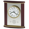 Rotary Rosewood, Brass & Glass Alarm Clock