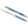 Rotary Blue/Silver Pen & Letter Opener Set