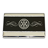 Rotary Metal Business Card Case with Swarovski Crystal
