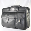 Rotary Black Leatherette Briefbag w/ Buckled Pockets
