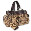Rotary Designer Style Purse w/Metal Strap Accents