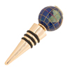 Rotary Caribbean Blue World Globe Wine Bottle Stopper