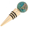 Rotary Bahama Blue World Globe Wine Bottle Stopper