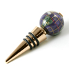 Rotary Amethyst World Globe Wine Bottle Stopper