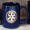 Rotary Cobalt Blue Mug with 22k Gold Imprint