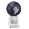 Rotary Midnight and Silver Globe on Crystal Base