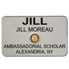 4-Line Custom Engraved Plastic Mini Badge