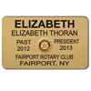 Rotary 6-Line Custom Engraved Plastic Mini Badge