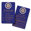 Rotary The Four-Way Test / Object of Rotary Plastic Wallet Card