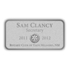 Rotary Metal Frosted Silver Name Badge