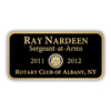 Rotary Metal Gloss Black Name Badge