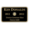 Rotary Gloss Black w/ Gold Trim Name Badge
