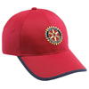 Rotary Embroidered Molten Red & Midnight Navy Cap