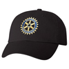 Ladies' Black Cap w/2-Color Logo