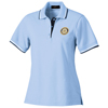 Rotary Ladies' Powder Blue Polo w/Navy & White Trim