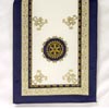 Rotary Blue & Gold Medallion Silk Scarf
