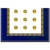 Rotary White/Navy/Gold Multi-Emblem Silk Scarf