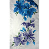 Floral Turquoise/Purple/White Silk Scarf