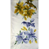 Floral Blue/Gold/White Silk Scarf